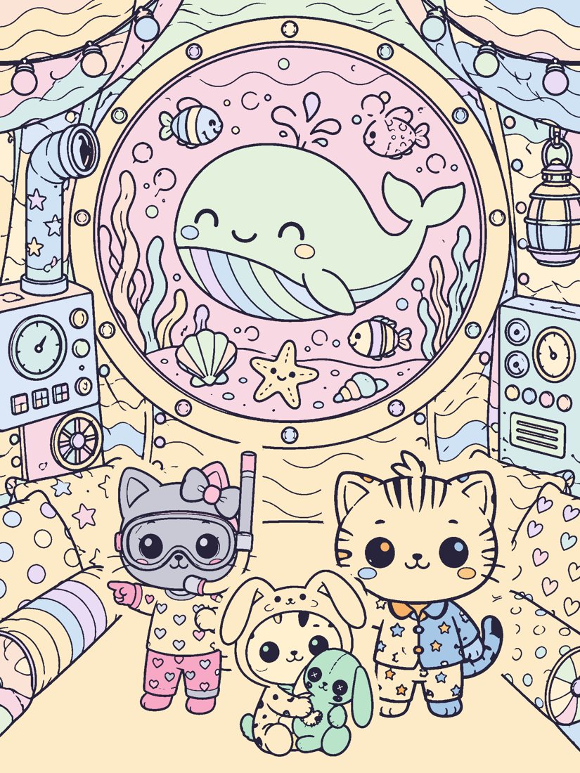 Blanket Fort page, colored
