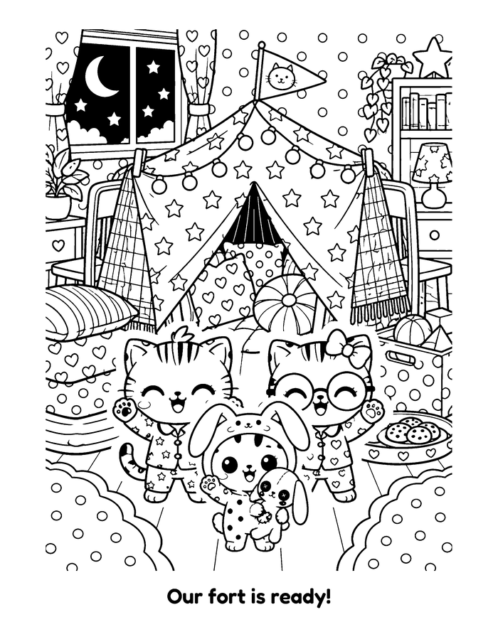 Blanket Fort coloring page sample 1