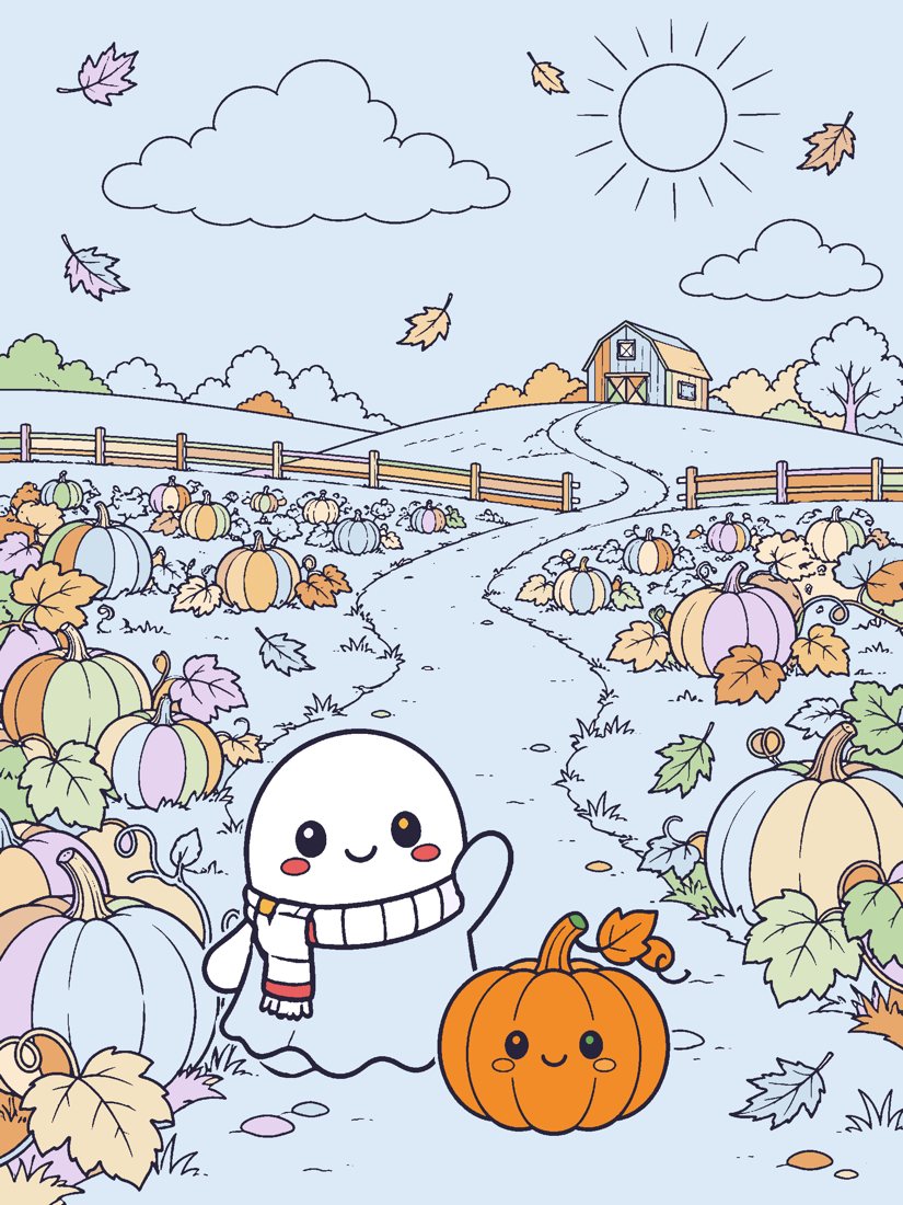 Lantern Walk page, colored
