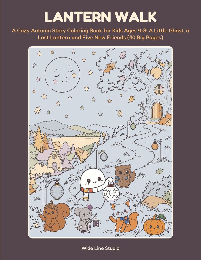 Lantern Walk coloring book cover